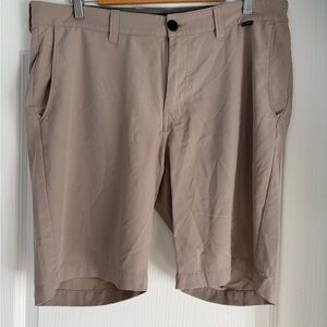 Travis Mathew Light Brown Flat Front Shorts